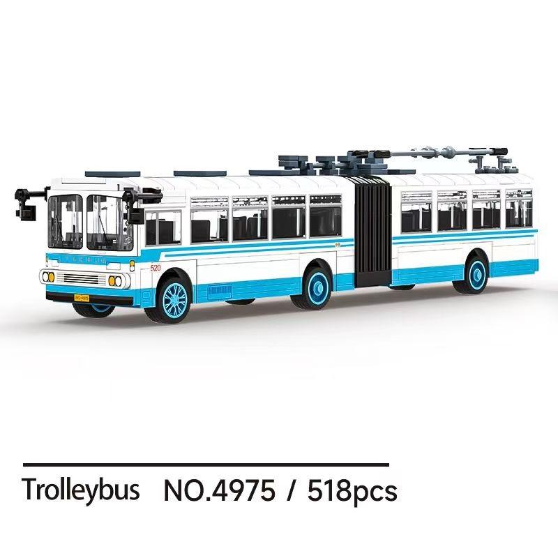 Non-Toxic 518Pcs Trackless Bus Building Blocks Small Bricks Creative Educational Toy For Kids Children Stem Learning Bus Construction