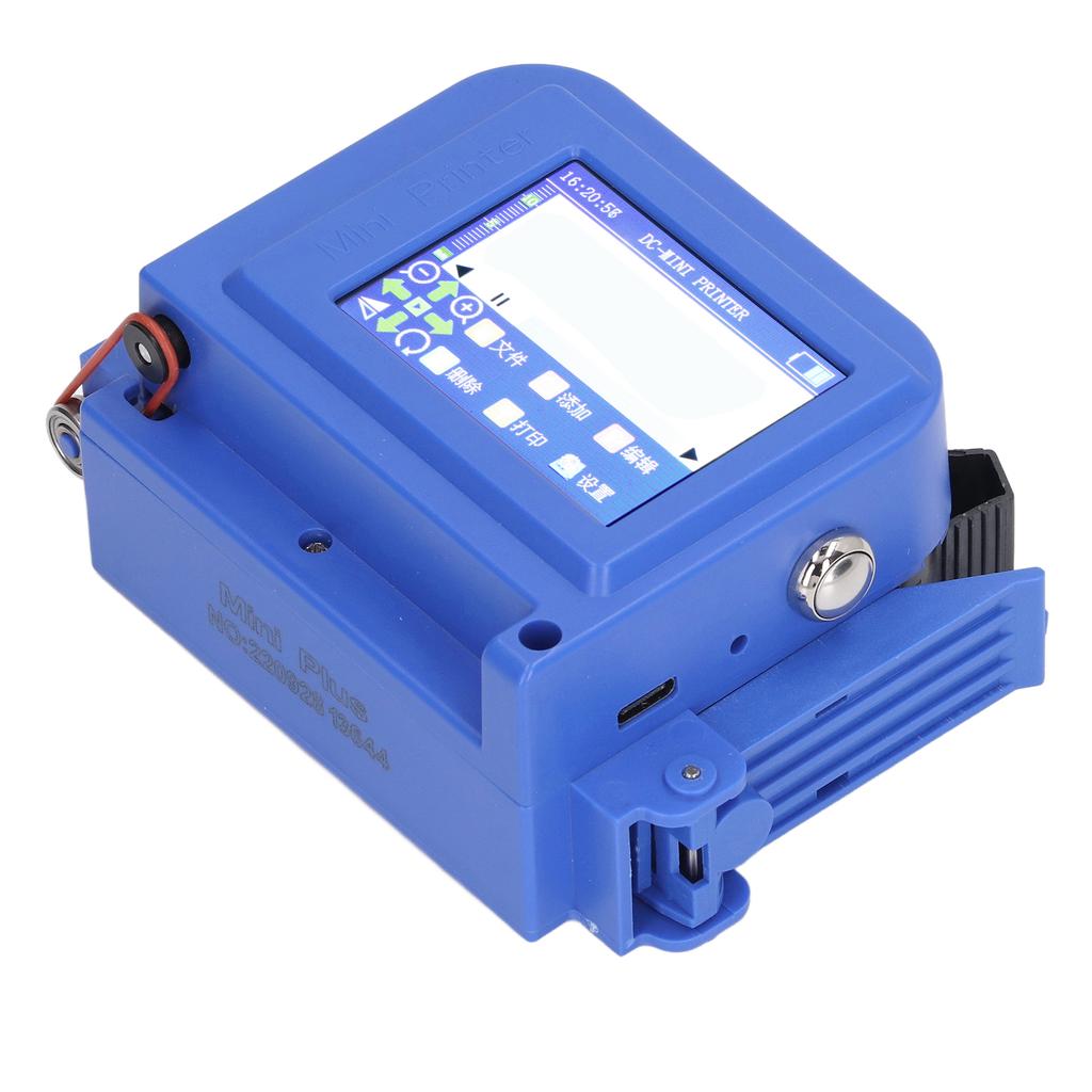 Handheld Inkjet Printer Portable Multilingual HD LED Touch Screen Inkjet Printer for QR Code 100‑240V EU Plug