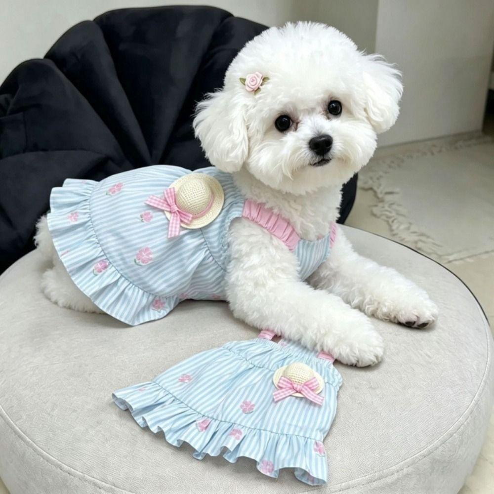 Breathable Cat Dog Dress Sleeveless Cat Dog Outfit Fashion Pet Sundress  Pet Supplies