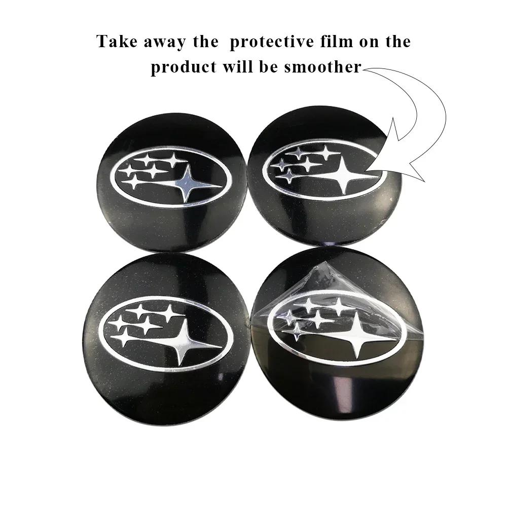 4pcs 56mm Car Wheel Center Hub Caps Sticker for Subaru Outback Legacy Forester Impreza Tribeca WRX BRZ STI Accessories