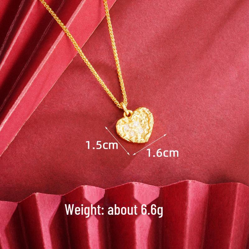Ancient Vietnamese Gold Sand Pixiu Diamond Pestle Pendant Gourd Necklace