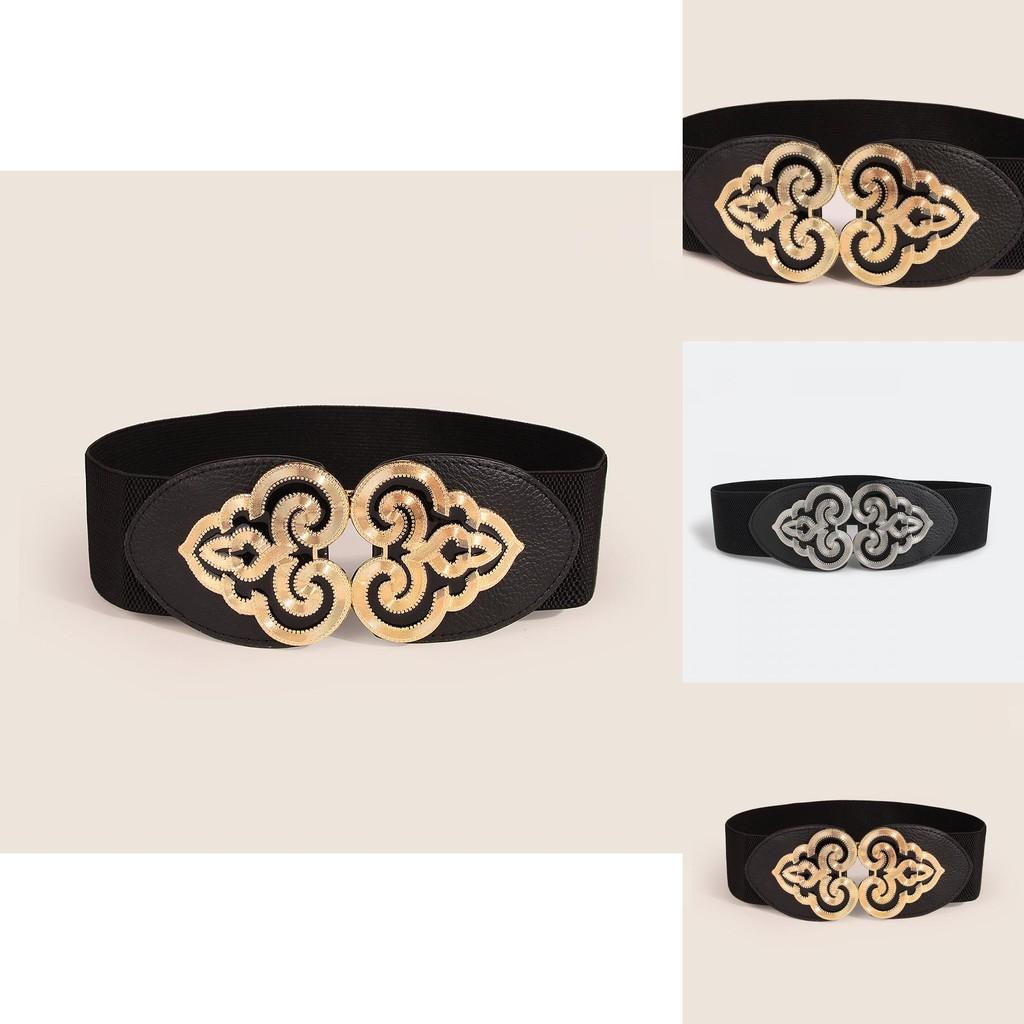 Fashion Waist Belt For Women With Embossed Totem And Adjustable Tapes For Summer Casuals
