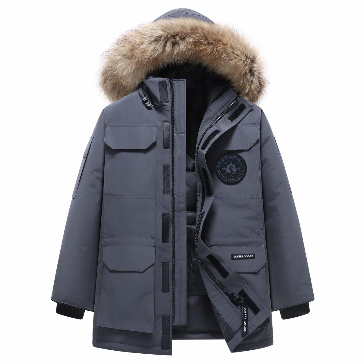 

Зимняя экспедиционная парка с гусиным пухом - Утепленная большого размера рабочая одежда для мужчин и женщин M (110-130 lbs)