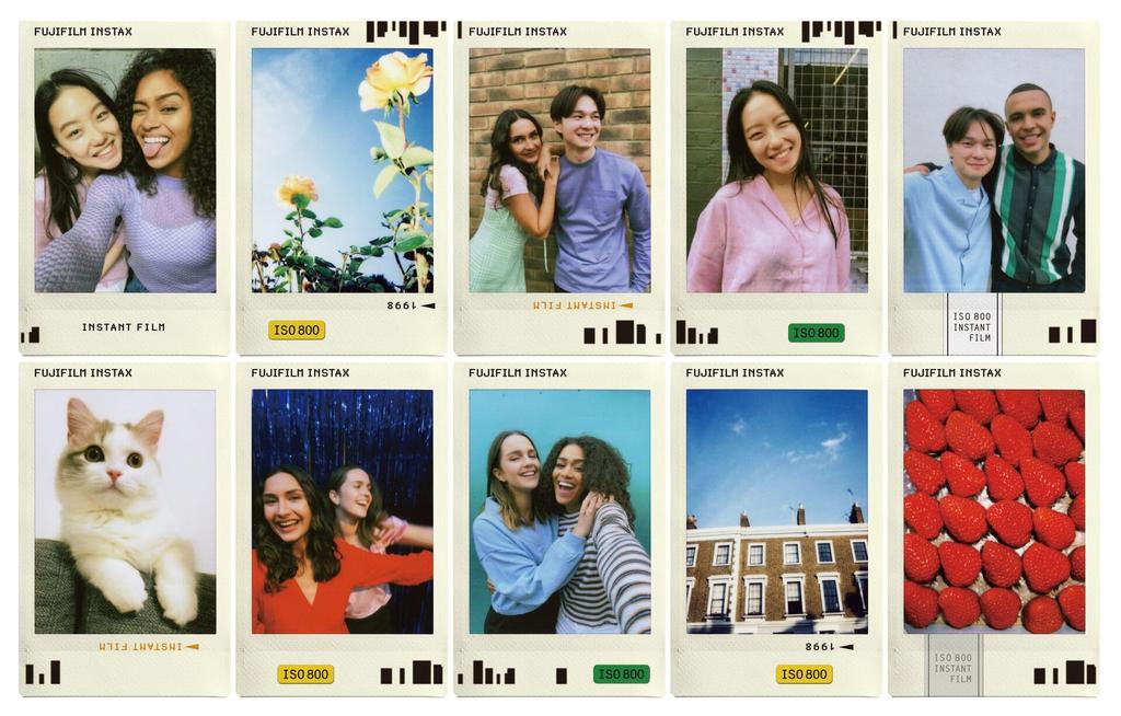 FUJIFILM Instant Camera Instax Film 10 Pieces Pattern INSTAX MINI WW 1 (Photo Slide) P-SLIDE