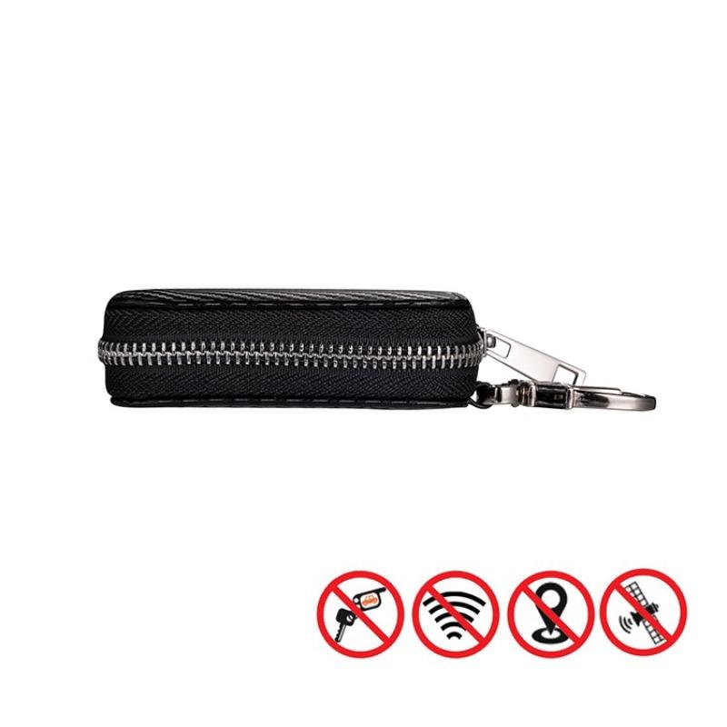 Car Key Signal Blocker Case Faraday Box Anti-Theft Anti-Hacking RFID Signal Blocking Bag PU Leather Pouch Case Blocker Key Fob