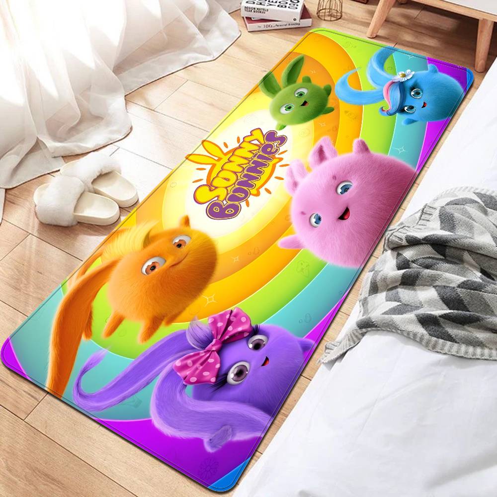 Sunny B-bunnies Floor Mat Non-Slip Laundry Room Mat Laundry Decor Balcony Child Living Room Bedside Mats