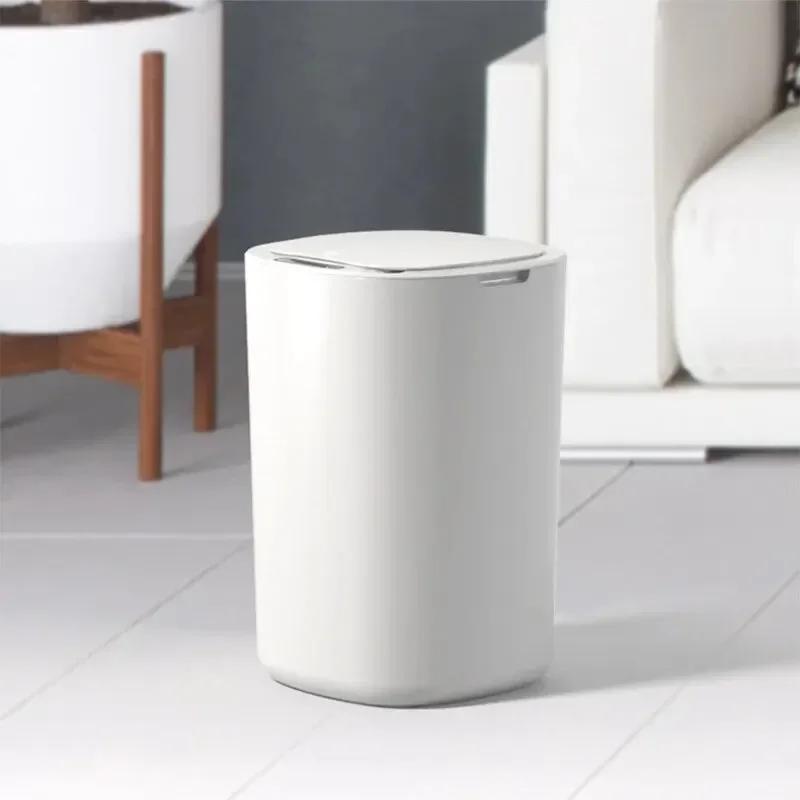 Smart Sensing Mülleimer Automatischer weißer Mülleimer Küche Badezimmer Wasserdichter 12L elektrischer Mülleimer