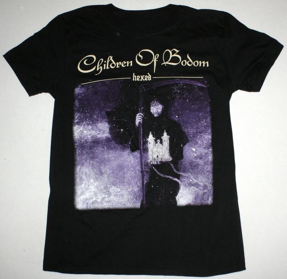 Children Of Bodom Hexed In Flames Смертельный Метал Мужская Крутая Футболка Самурай    NI148 Унисекс Футболка S