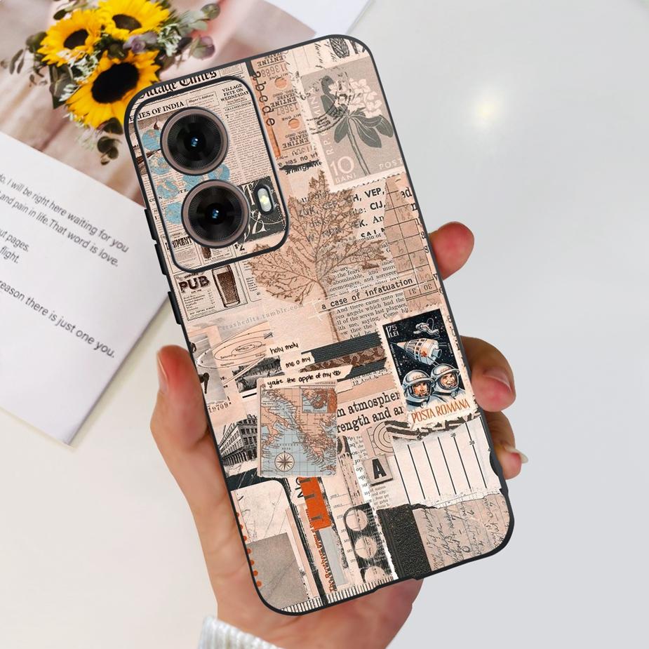 For Motorola Moto G85 Case New Fashion Painted Cover 6.67'' Soft Silicone Phone Case For Moto G85 G 85 MotoG85 Back Cover Bumper