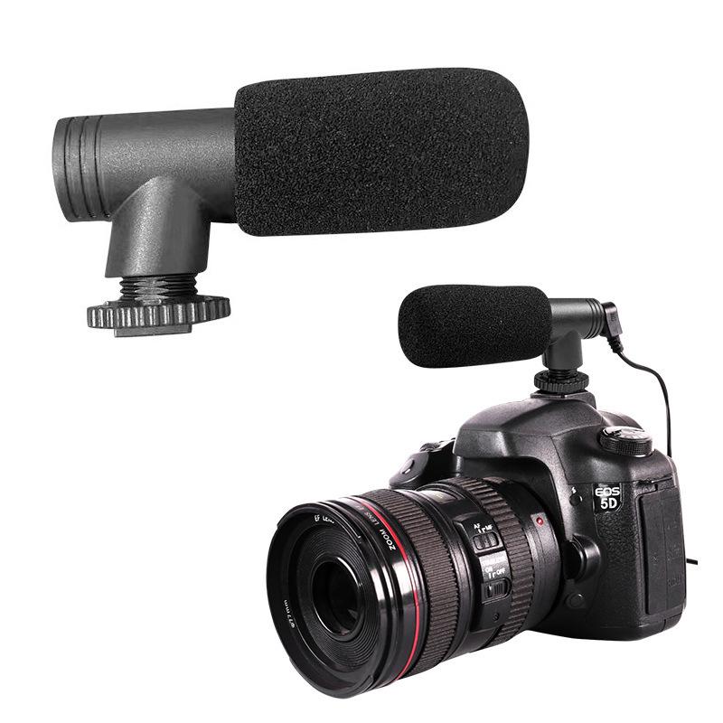 Gun-Shaped Microphone for DSLR: Noise-Reducing Audio Pickup for Live Video Recording, Interviews, and 3.5mm Interface