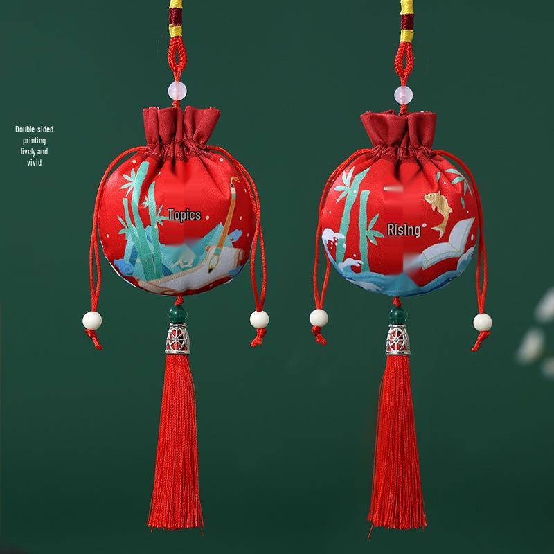 Dragon Boat Festival Mugwort Scented Sachets: Ancient-Style Car Ornaments & Hanfu Coin Purses - Scenic Area Gifts