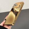 Luxusní Zlatý Zjednodušený Abstraktní Kovový Lak Skleněné Pouzdro Na Telefon Pro iPhone 17 Pro Max 11 12 13 14 15 16 Plus 17 Air 16E Kryt