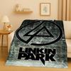 Retro L-Linkin Park Sign Rock Band Music Flannel Blanket,Ultra Soft Warm Plush Throw for Home Bedroom Bed Sofa Cover Camping