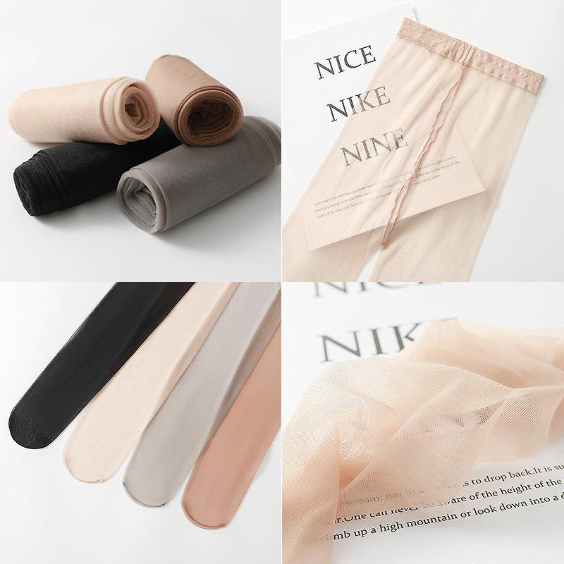 Ultra-Thin Seamless Transparent Gray-Black Pantyhose with Anti-Hook Technology