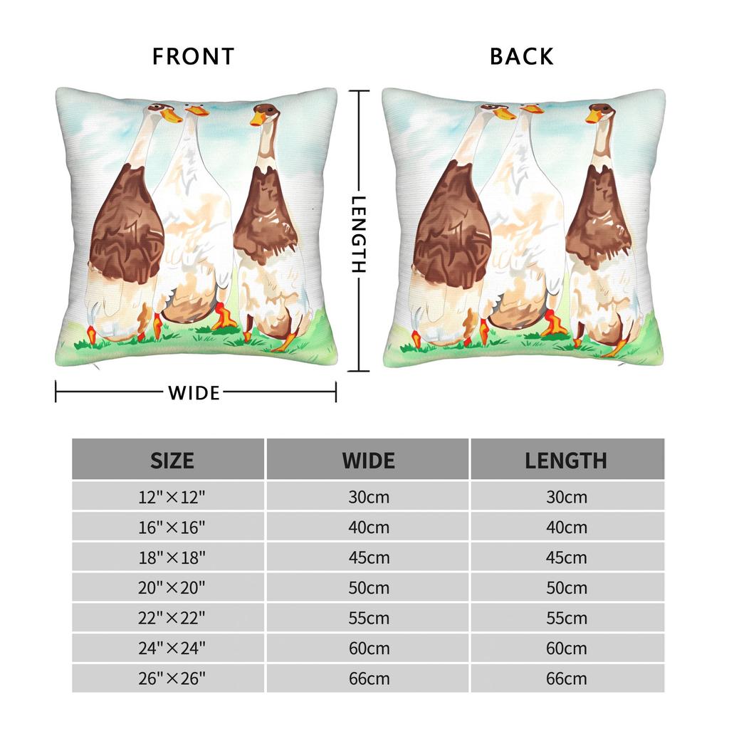 Pillow Case Indian Runner Duck Comfy Pillow Cover For Sofa Car Home Decor Fashion Pillowcases