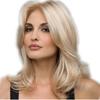 Women's Blonde Medium Synthetic Wig Cover, Straight Hair, Suitable for Everyday Dress Wig Accessories