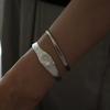 _Vintage Slim Bangle Bracelet (Silver)