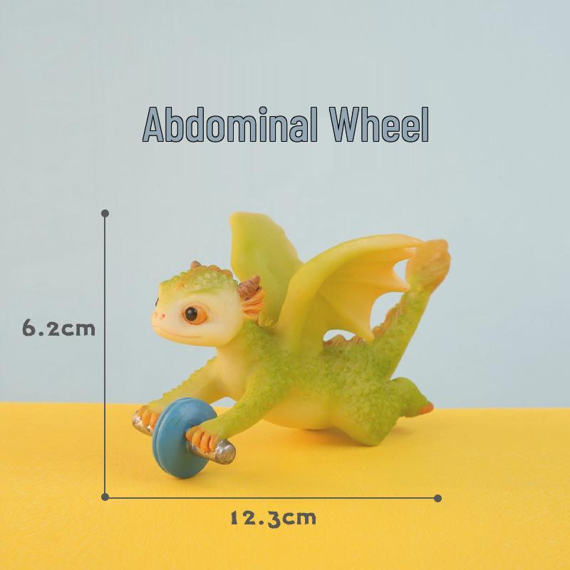 Adorable Cartoon Dragon Resin Ornament - Dinosaur Figure Gift for Friends & Teachers