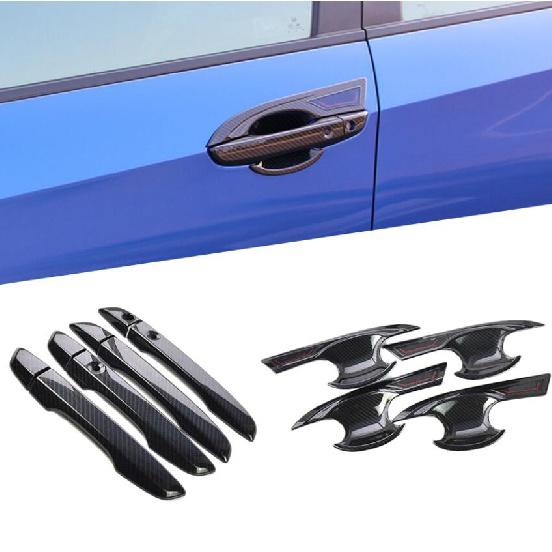 Door Bowl + Door Handle Cover  ABS Carbon Fiber Exterior Car Accessories For Honda Civic 10th 2016 2017