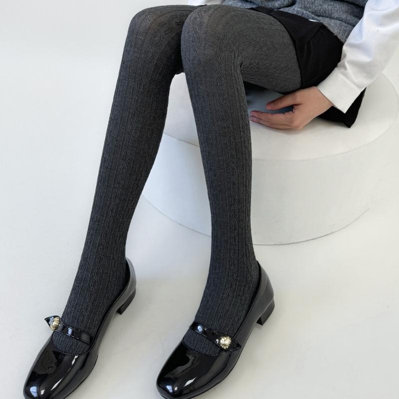 Women Vintage Twist Striped Pattern Jacquard Tights Winter Fall Opaque Pantyhose Stockings Slimming Leggings Hosiery