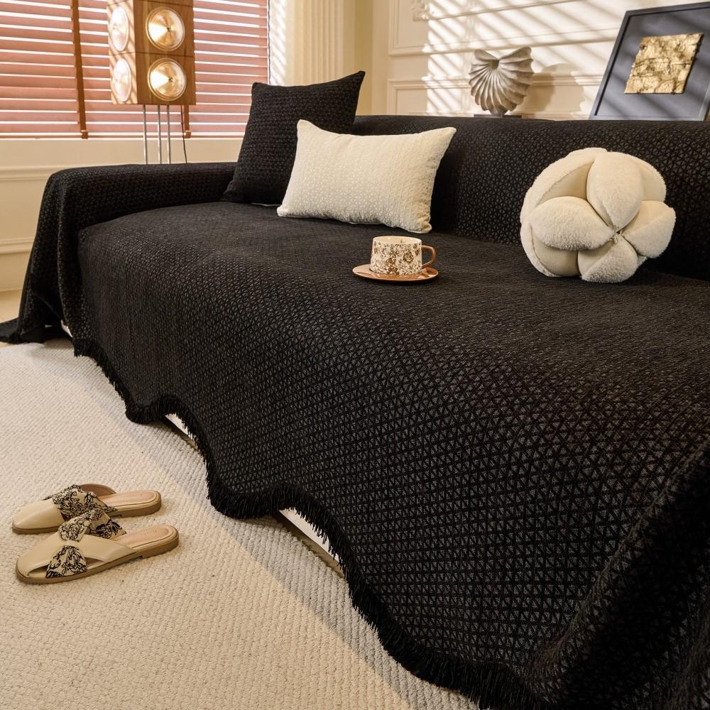 Full Coverage Straight Sofa Cover All-Season Sofa Throw Non-Slip Washable Pet-Friendly Couch Cover Blanket Living Room Mats