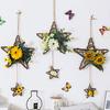 Rattan Hanging Ornaments Five-pointed Star Shape Hangings Handcrafted Durable Wear-resistant Home Decoration