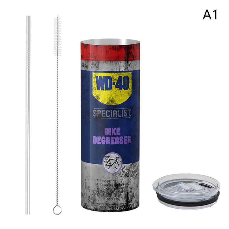 Dirty Pattern Thermos Cup 20oz Insulated Stainless Steel Tumbler With Lid Engine Oil Filter Thermos Cup,Vintage Water Bottle