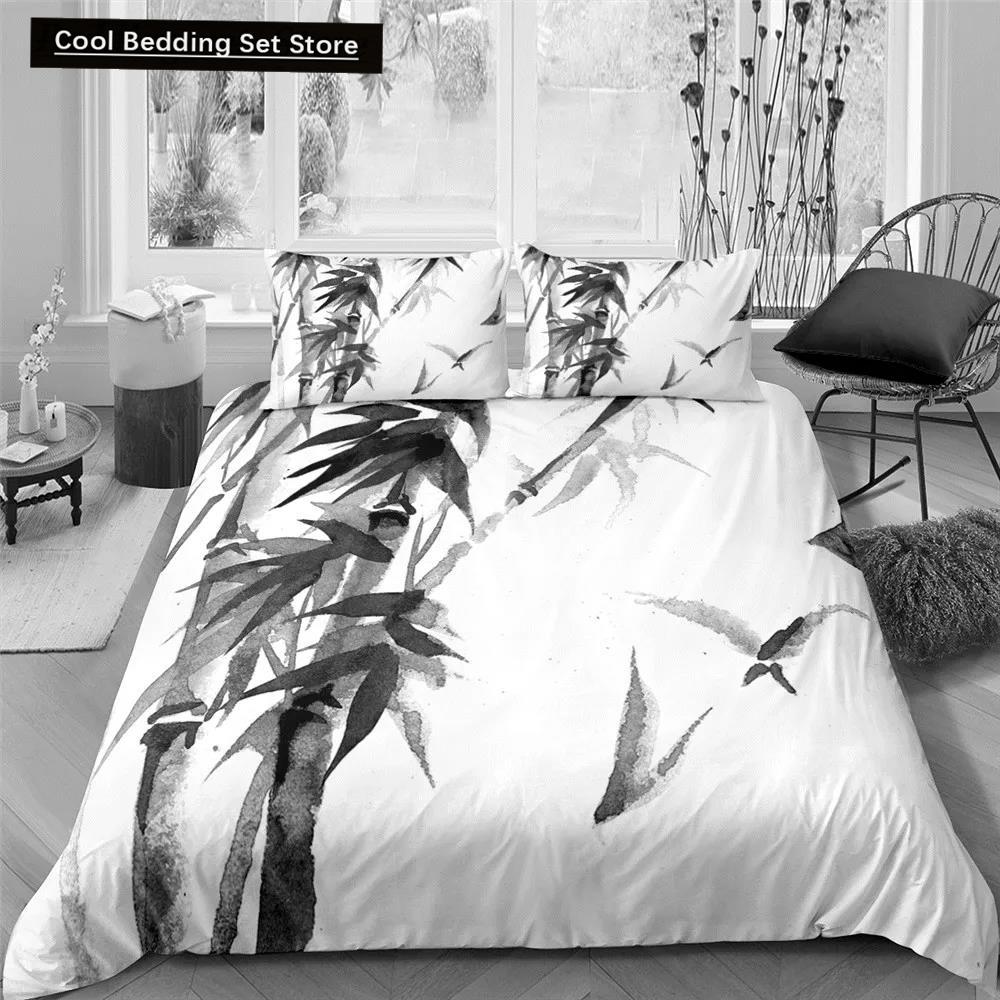 Flower Duvet Cover Cherry Blossoms Bedding Set with Pillowcase 2/3pcs Quilt Cover Home Textiles Floral Polyester Comforter Cover