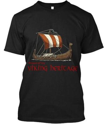 T-shirt Cool Eredità Vichinga Orgoglioso della Mia Eredità Made in USA Taglia dalla S alla 5XL