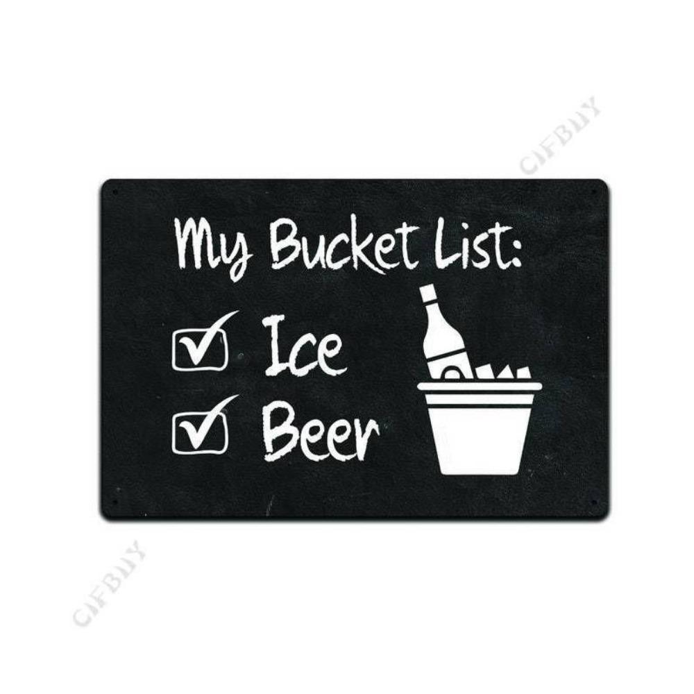 Beer poster on the wall, metal plaque 20x30cm