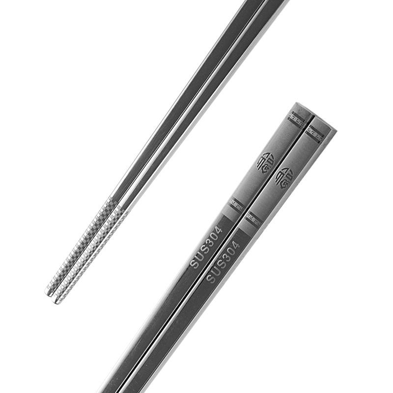 Year of the Dragon Non-slip Stainless Steel Chopsticks with Fu Character