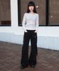 ROSEFRANTZ Shirring Button Layered Long Sleeve [White Melange]