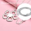 925 Sterling Silver 16-30 Inch Women's Exquisite Flower Pendant Necklace, Fashionable Jewelry Accessories, Wedding Gifts