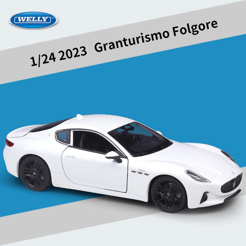 Welly 1/24 Maserati Granturismo Folgore 2023 Coupé Legierung Sportwagen Modell Diecasts Metall Rennfahrzeuge Automodell Kinderspielzeug Geschenk