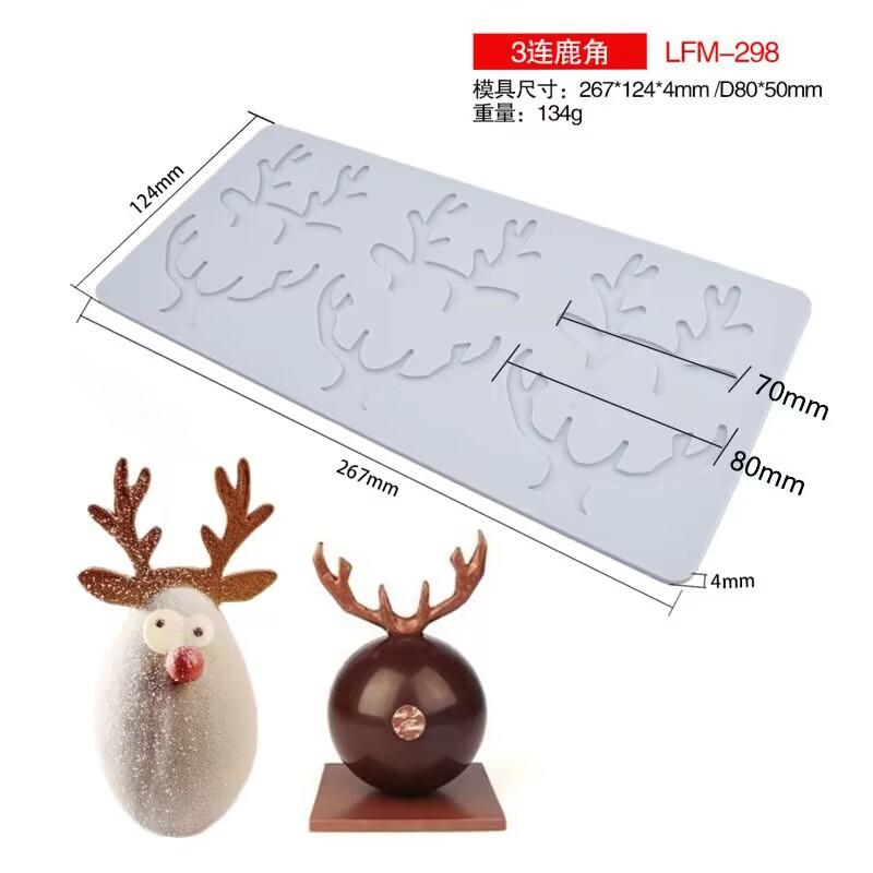 Verschiedene Blatt-Schmetterling Blume Silikon Kuchenspitze Form Schneeflocken Hirsch Form Fondant Form Kuchen Dekorationswerkzeug Küchenbackform