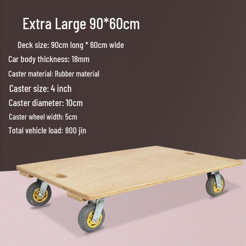 Robuster hölzerner Schildkröten-Auto-Wagen mit leisen Universalrädern