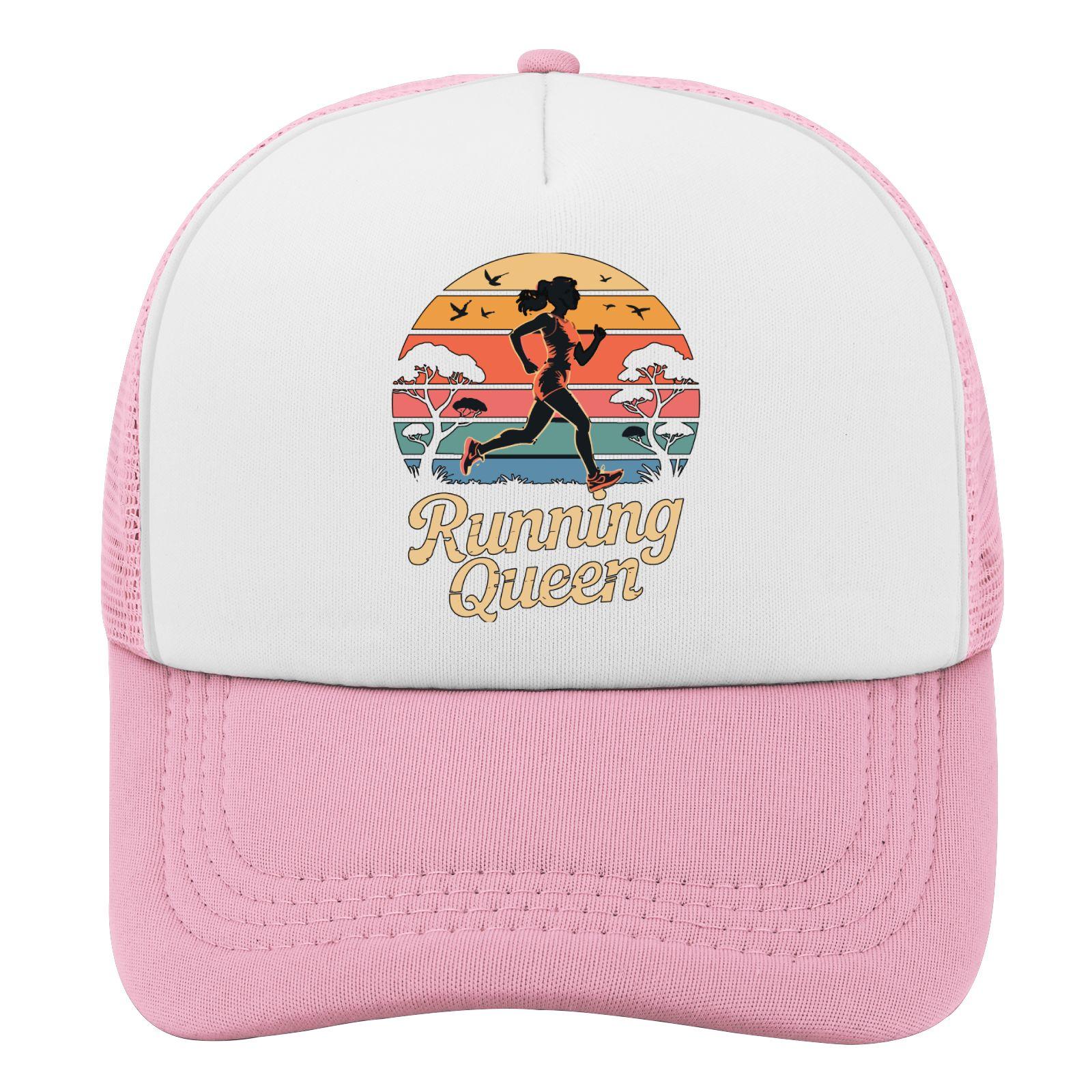 

Running Queen Sunset Trail Jogging Trucker Hat Polyester Mesh Adjustable Casual Cap One Size