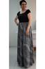 Women's Style Big Size Skirt Smoked Black Patterned 6 Piece Viscose Skirt With Elastic Waist