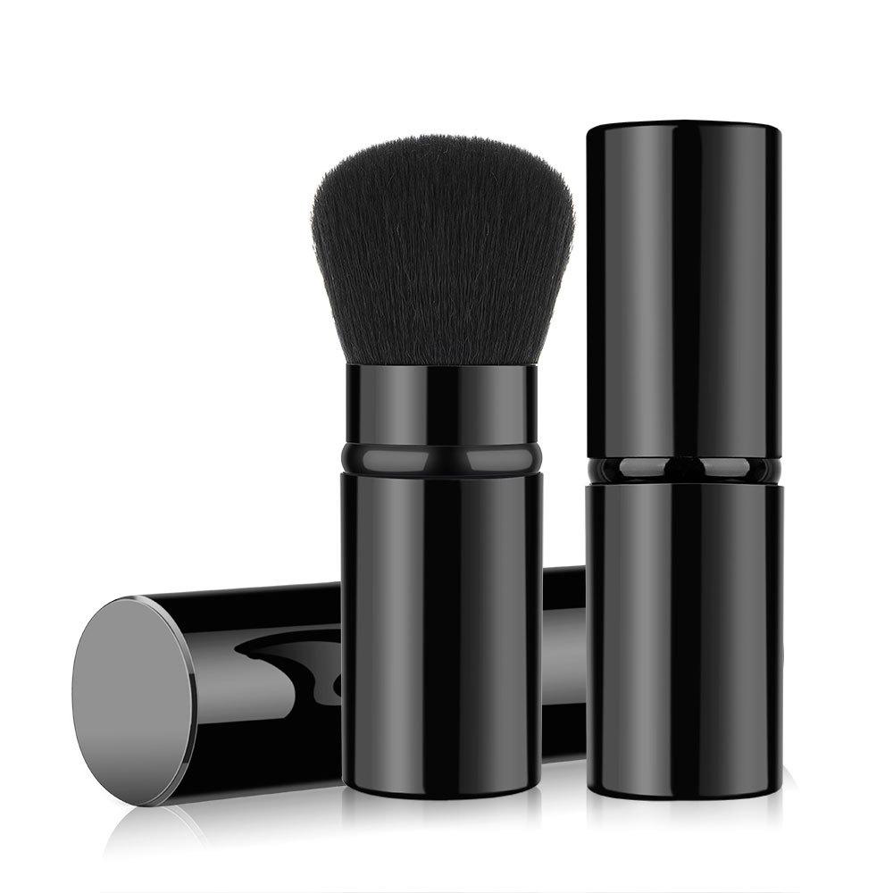 Compact Retractable Makeup Brush - Blush, Powder, Mushroom Head Tool