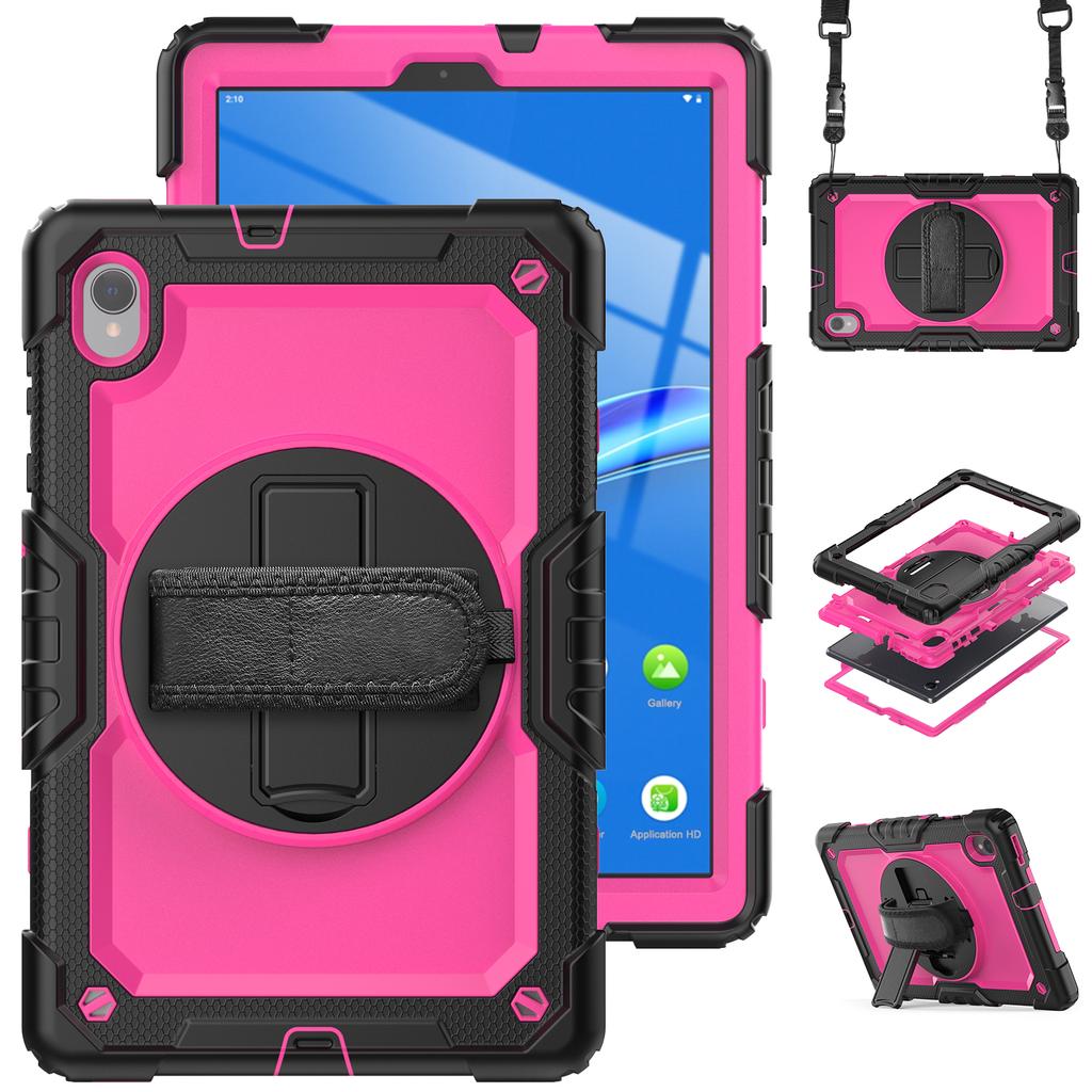 Capa com Suporte Rotativo Universal para Lenovo M10 Plus 2ª Geração TB-X606F X606X K10 TB-X6C6F X6C6X 10.3" com Protetor de Tela