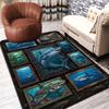 Shark Gallery Collection Pattern Rug Floor Mat for Living Room or Bedroom Soft and Comfortable Carpet a Gift for Birthday and Holiday.