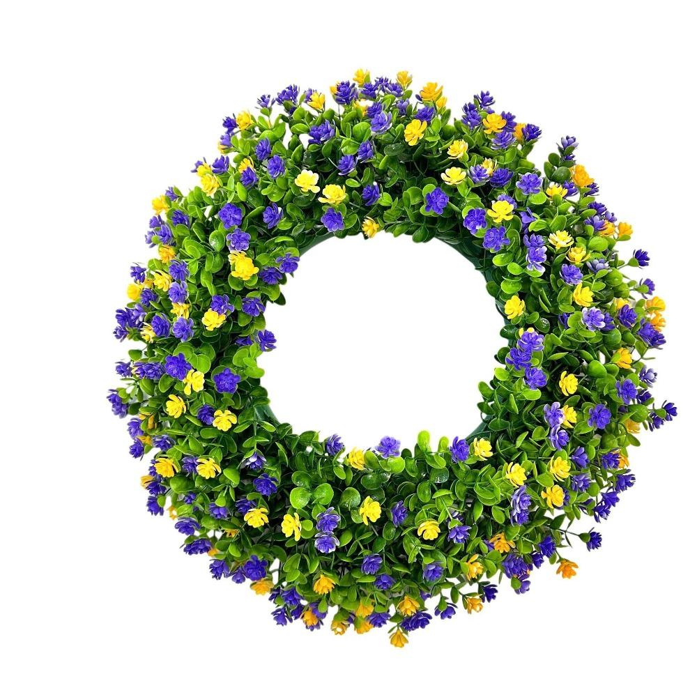 33cm Artificial Wreath Eucalyptus Simulation Flower Wreath 3D Fake Flower  Wedding Decor