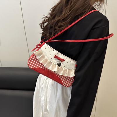 Modische vielseitige süße Schleife Achseltasche Damen 2025 Sommer schlichte Nische hochwertig einzelne Schulter Handtasche