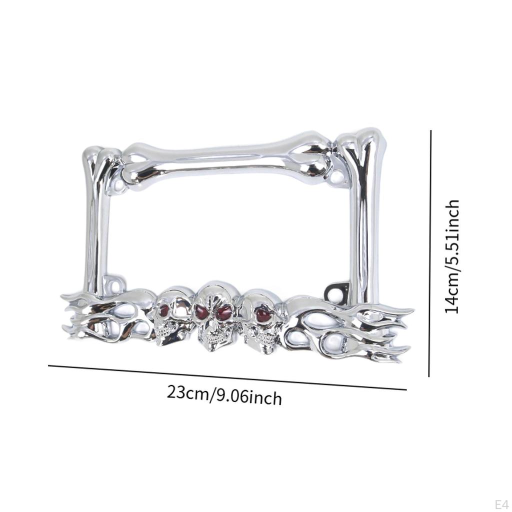 Gothic Decor Motorcycle License Plate Holder Universal Fit Motorbike Spare Parts Simple Assembly
