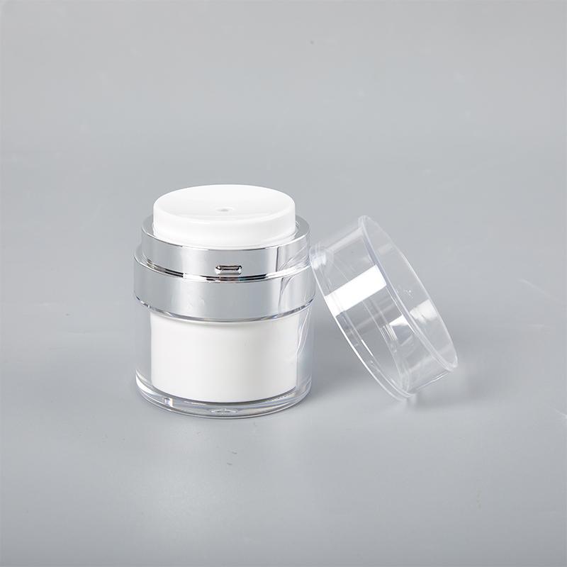 15G 30G 50G Kosmetiktiegel Acryl Creme Nachfüllbare Dosen Vakuumflasche Press-Stil Cremetiegel Fläschchen Airless Kosmetikbehälter