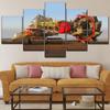 5 Panel Vehicles Bucket Wheel Excavator Poster Top-Rated Canvas HD Print Modular Picture Wall Art Home Decorative Framework No Frame
