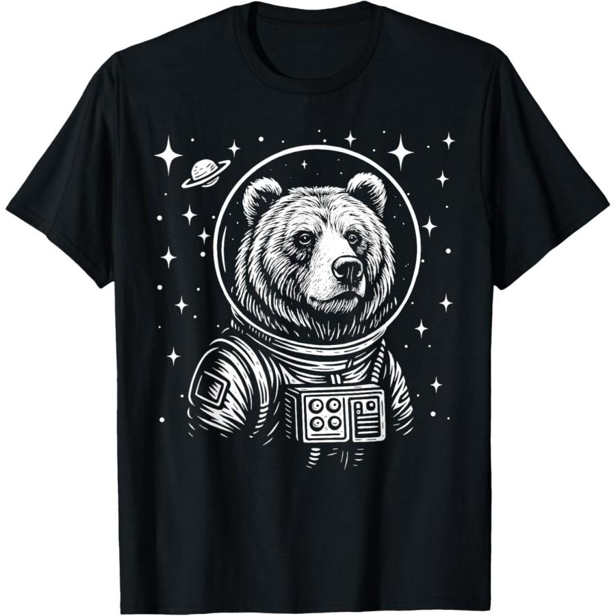 

Astronaut Grizzly Bear Space Galaxy T-Shirt XXXXXL чорний