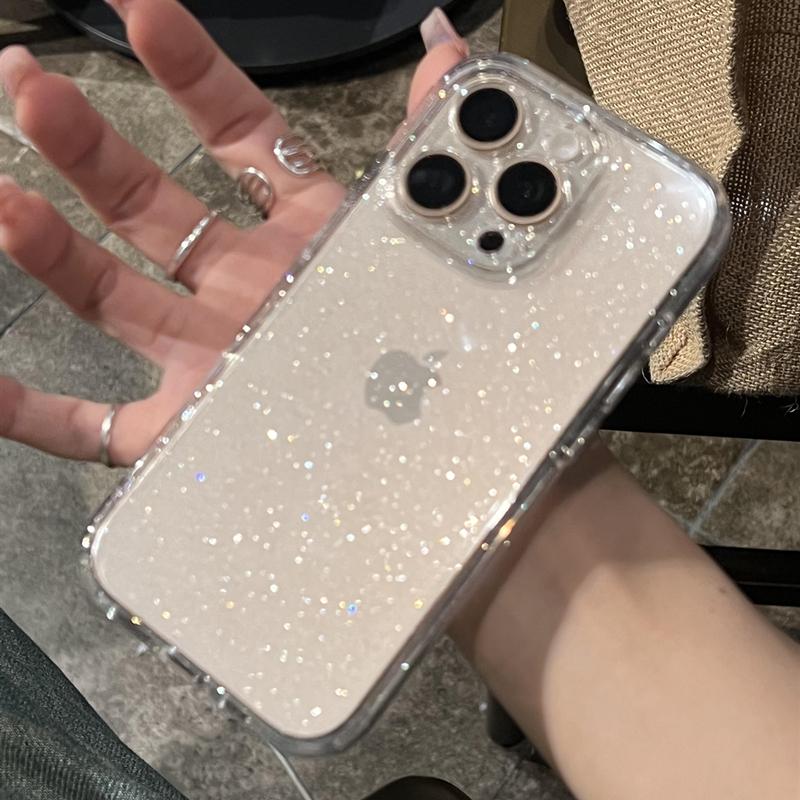 Husă Transparentă de Lux cu Sclipici Bling Pentru iPhone 11 12 13 14 15 16 Pro Max X XR XS 7 8 Plus Mini Clară Antișoc Bumper