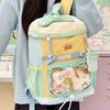 Schoolbag Japanese backpack candy contrasting colors Japanese ins toffee student schoolbag star college class backpack sweet wind