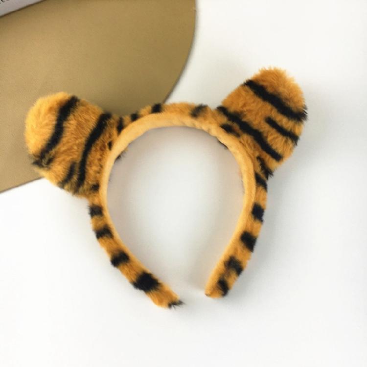 Stage Character Accessory with Plush Animal Print for Cosplay Outfits, Party Styling and Role-Play Wear Appeal